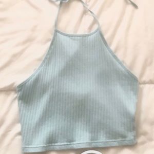 Baby blue crop top
